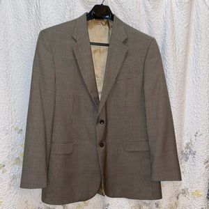 Men’s Sport Coat 100% wool brown black check
